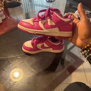 Nike Kids Fuchsia and White Sneakers